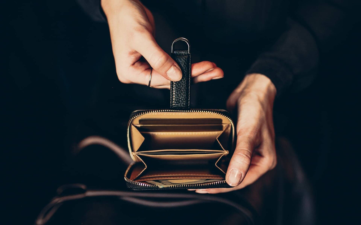 Luxury everyday zip wallet