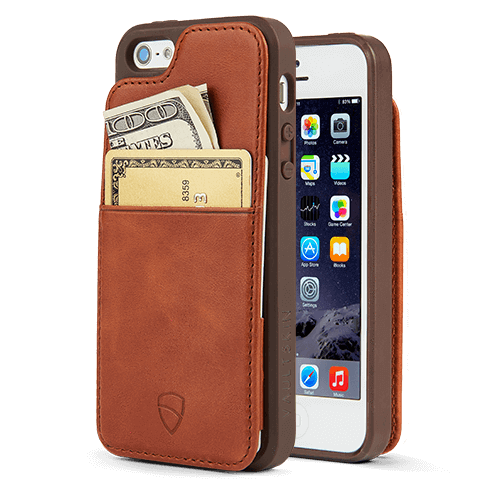 iPhone SE Black Leather Case