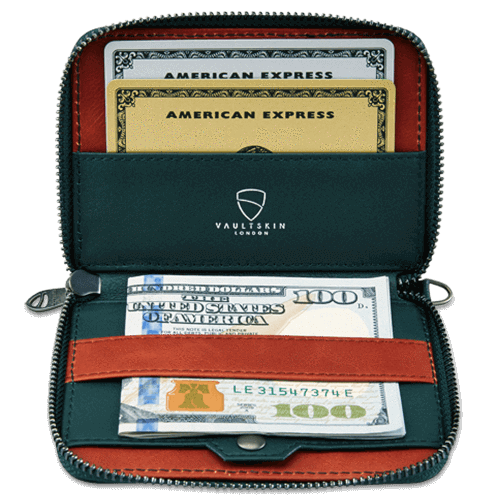 Designer leather wallet