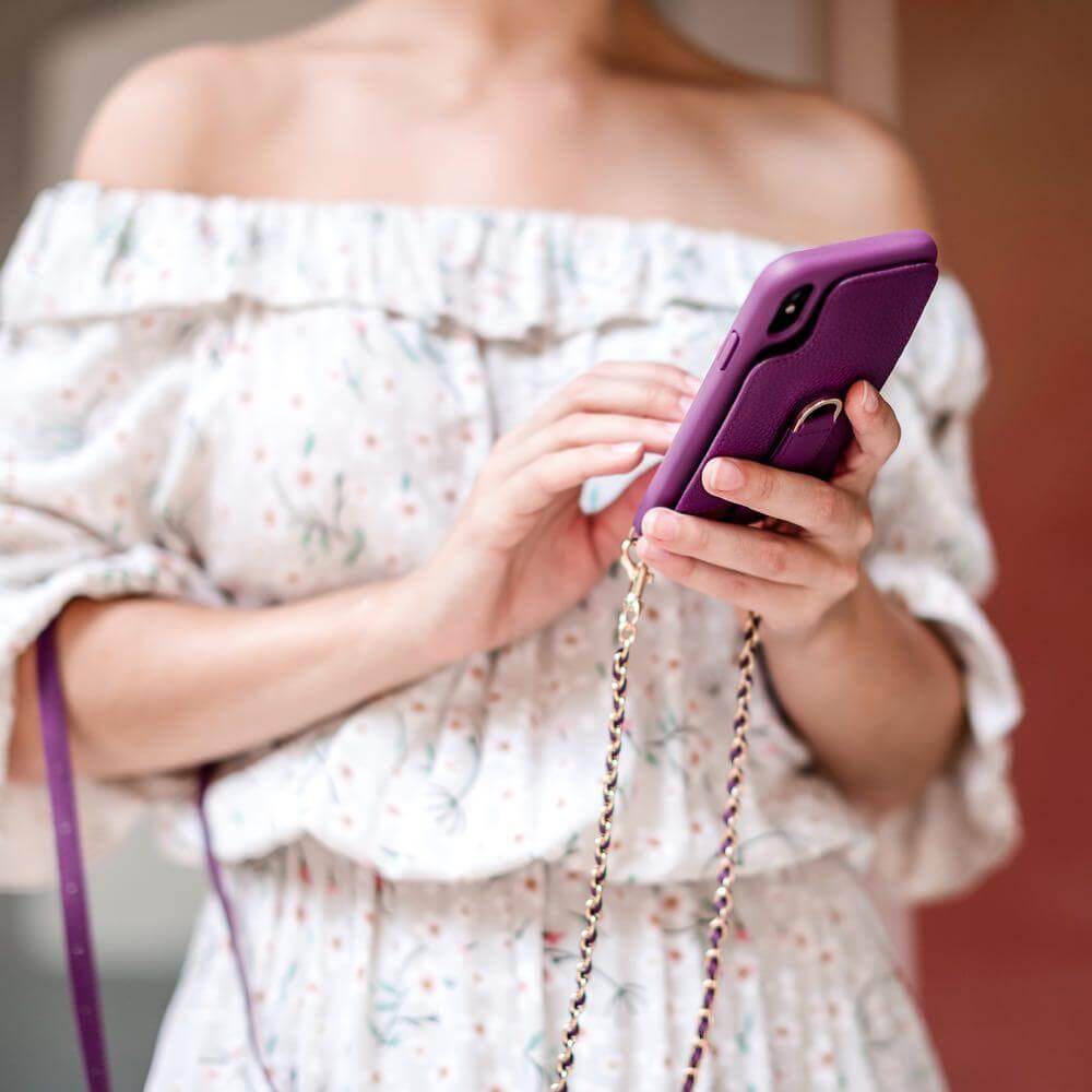 Protective crossbody case for your iPhone X / Xs - VICTORIA by Vaultskin London
