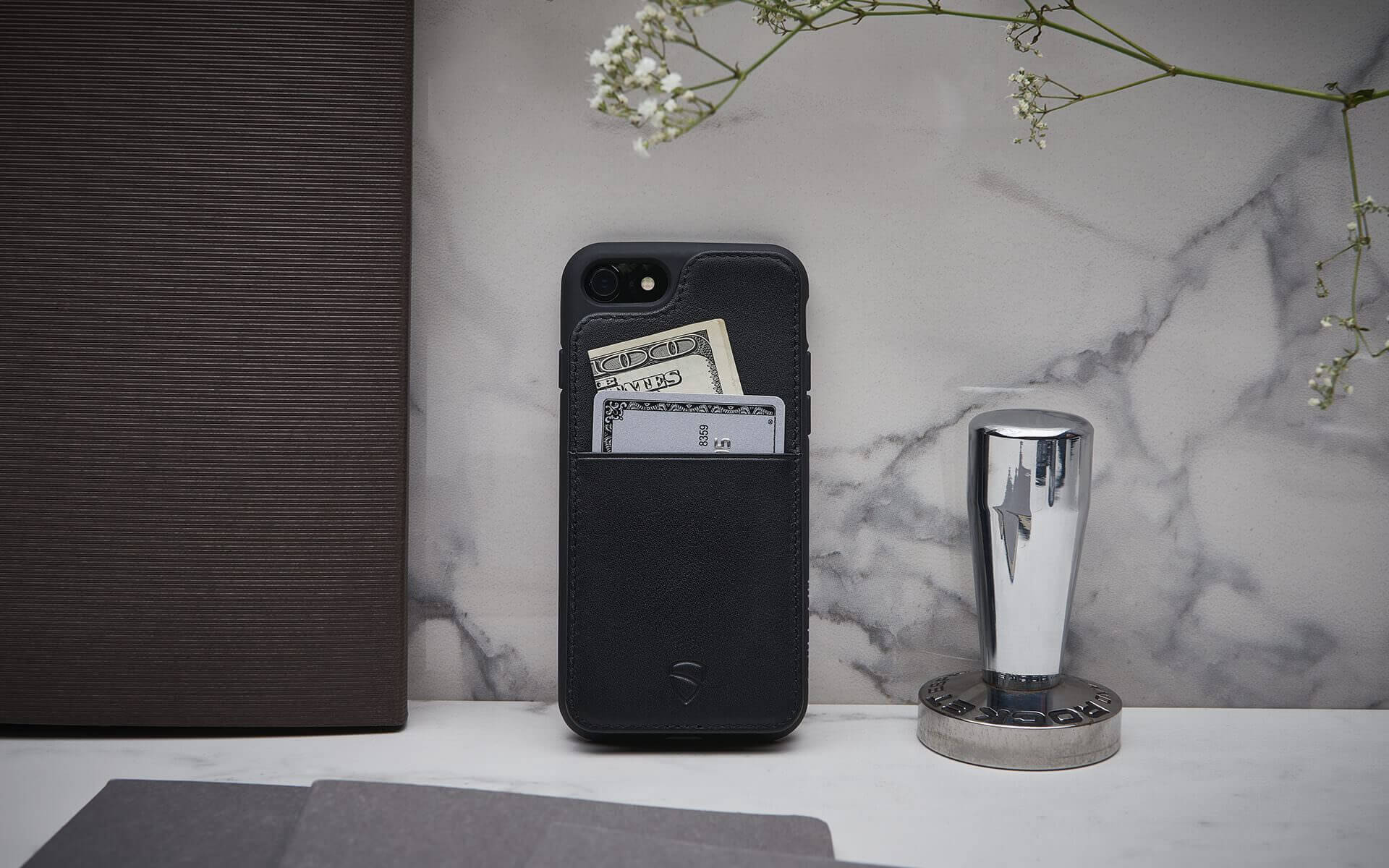 Vaultskin ETON ARMOUR Leather Wallet Case for iPhone X / XS - Elegance