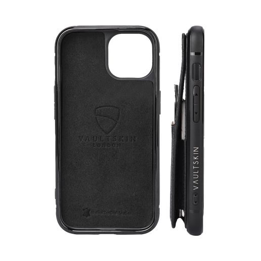 The London Black | Genuine Smooth Leather iPhone Case Crossbody iPhone 12 Pro Max