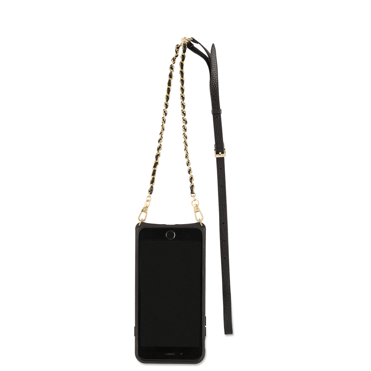 新品未開封 黒 iPhone Crossbody Strap The Everly Black | Ultra-Durable Genuine Pebbled Leather iPhone