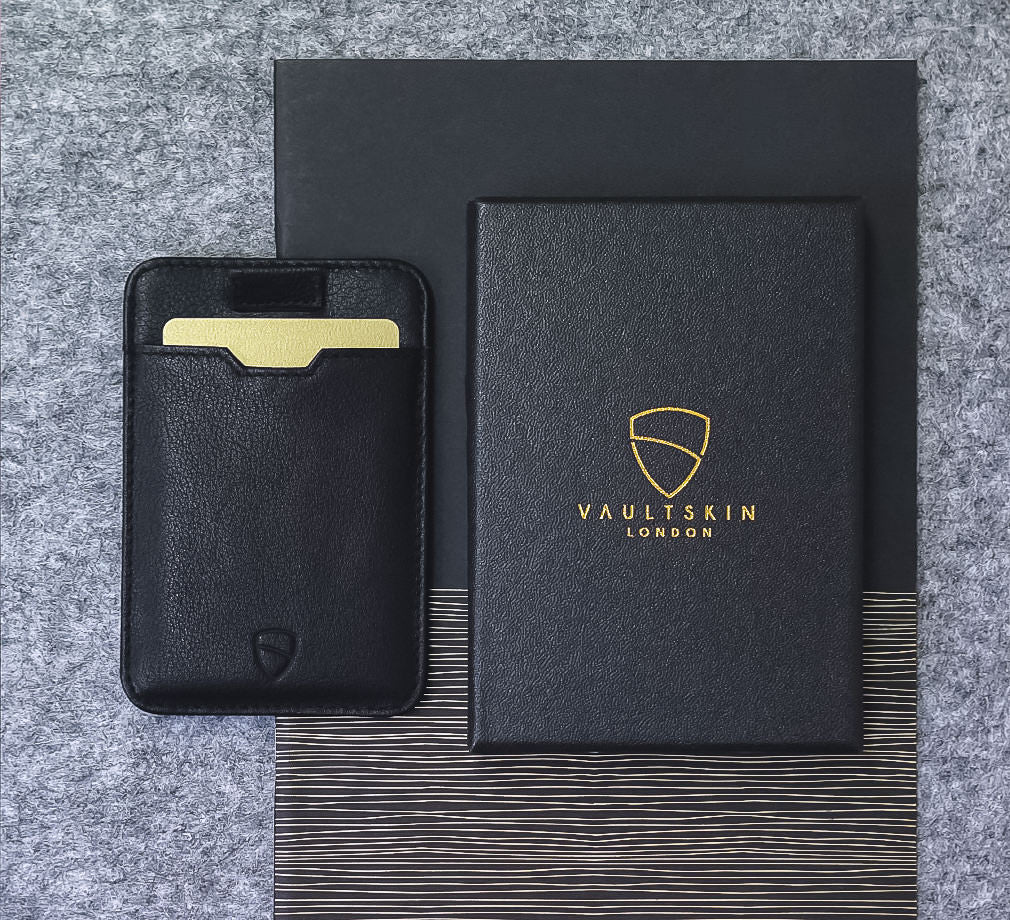 Vaultskin CHELSEA, Slim minimalist card holder, front pocket leather wallet RFID blocking