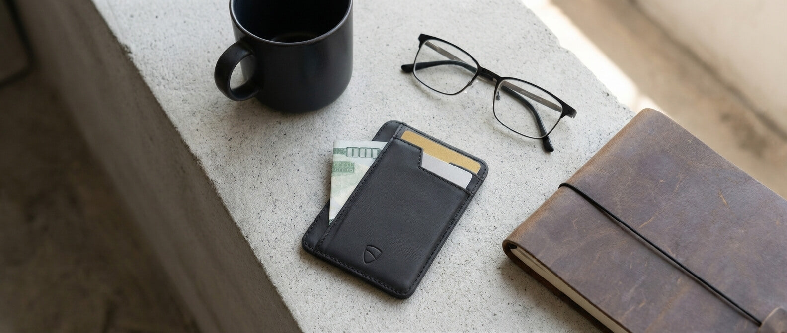 Vaultskin BRIXTON Slim Wallet with ID Window - Minimalist RFID