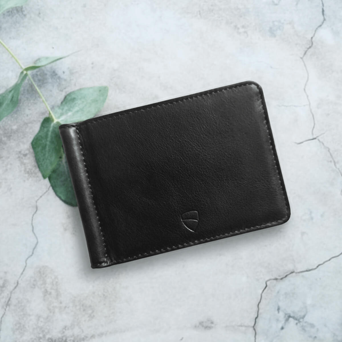 Slim Leather RFID Wallet with Money Clip - Vaultskin BROMPTON