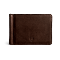 Vaultskin BROMPTON wallet brown – front view of slim RFID blocking wallet for daily carry