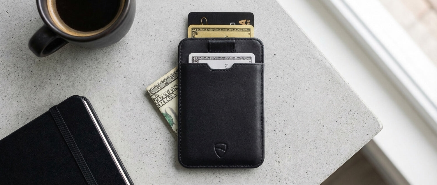 Slim RFID Wallet Card Holder with High Capacity Vaultskin Slim RFID Wallet Card Holder with High Capacity Vaultskin