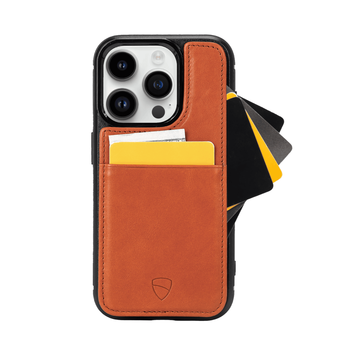 Schwarze Leder-iPhone-Hülle