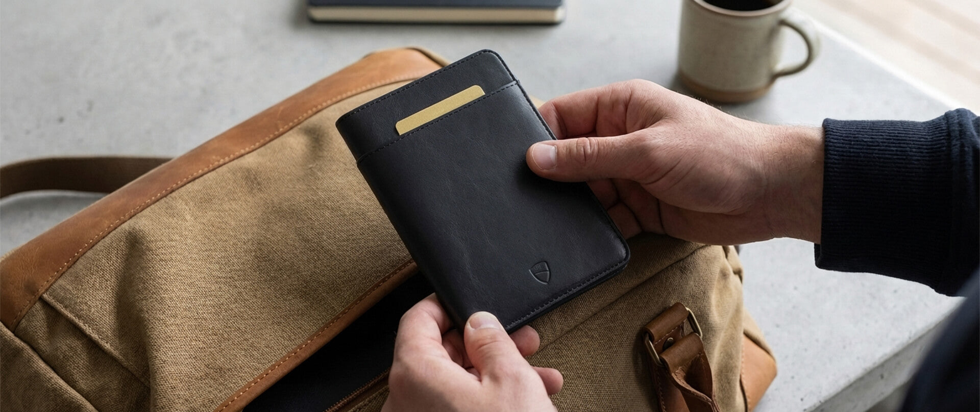 Vaultskin KENSINGTON Leather Passport Wallet with RFID Protection