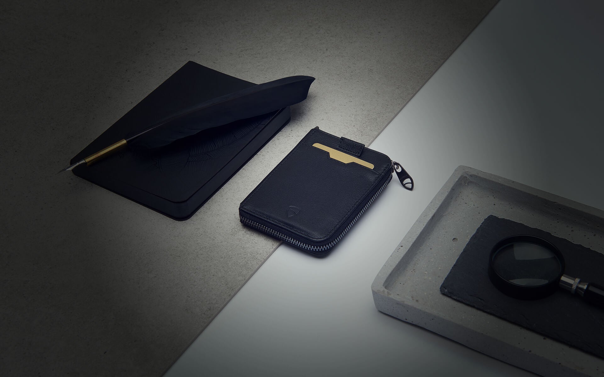 Vaultskin NOTTING HILL Slim Minimalist Zipper Wallet with RFID Protection