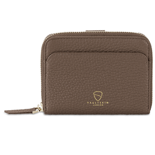 Vaultskin Belgravia - Leather Zipper Wallet with RFID Blocking Black
