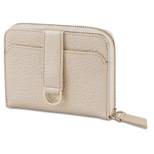 Premium leather RFID zip wallet