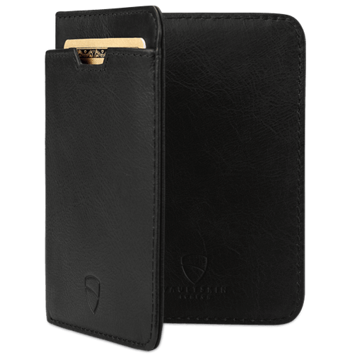 Best RFID wallet for men, Vaultskin CITY black, slim cash wallet with RFID protection for modern minimalist