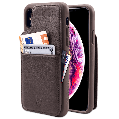 Vaultskin ETON ARMOUR - Leather Wallet Case for iPhone 13 Pro