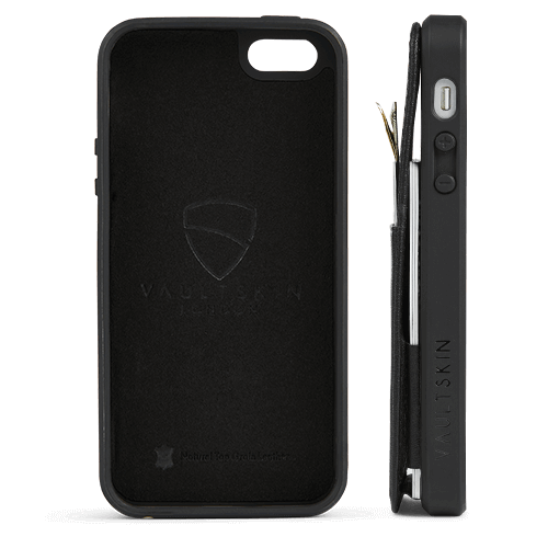 iPhone 14 Pro Bumper Armor Wallet Case with Credit Card Holder Black