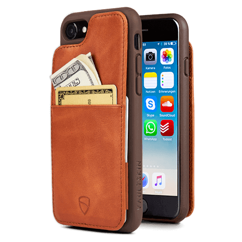 Vaultskin ETON ARMOUR - Leather Wallet Case for iPhone SE / 5S