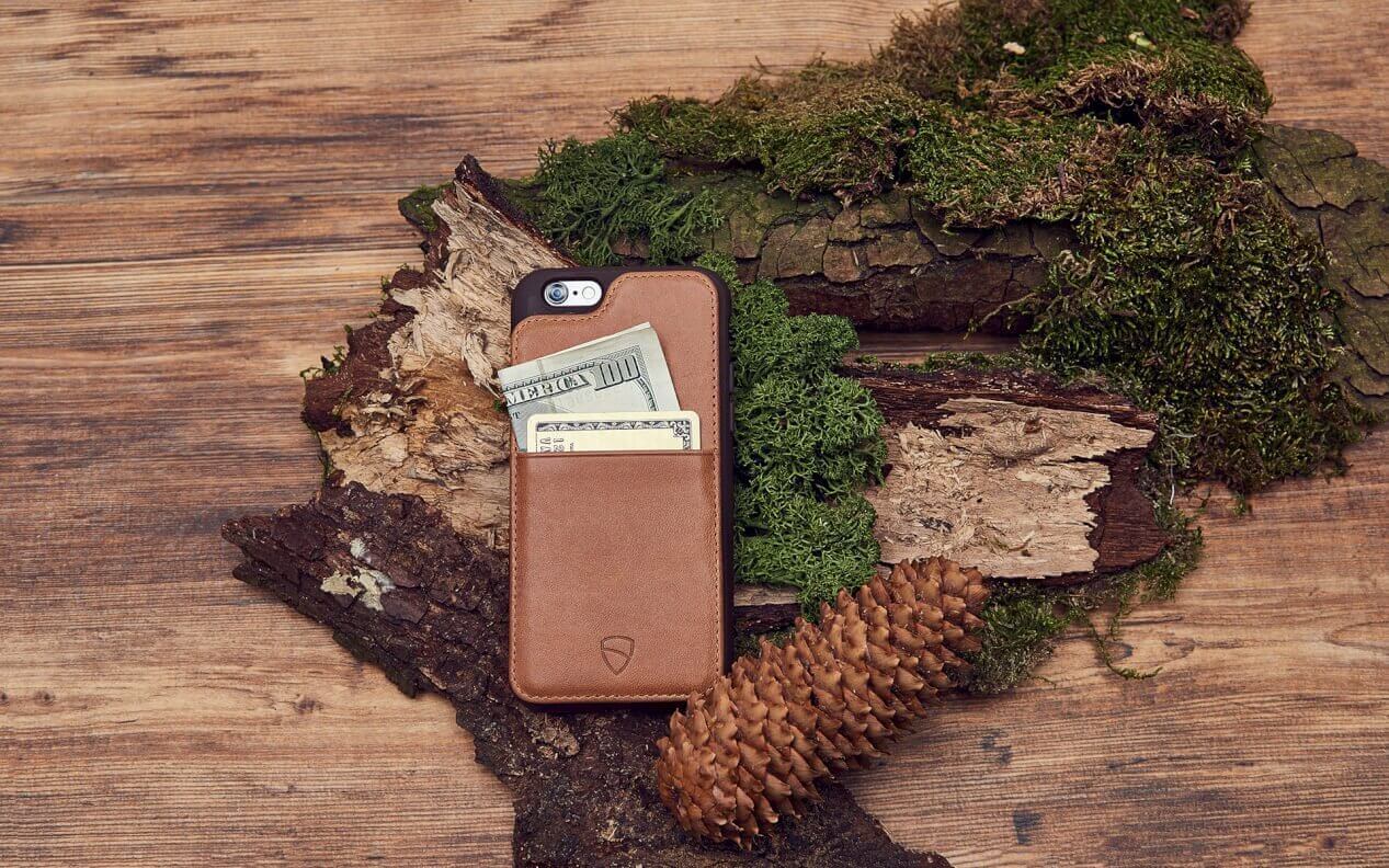 iPhone 6 Plus, 6s Plus Wallet Leather Case - Brown – Bracevor