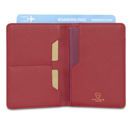 Vaultskin Kensington Leather Passport Wallet with RFID Protection (Matt Turquoise)