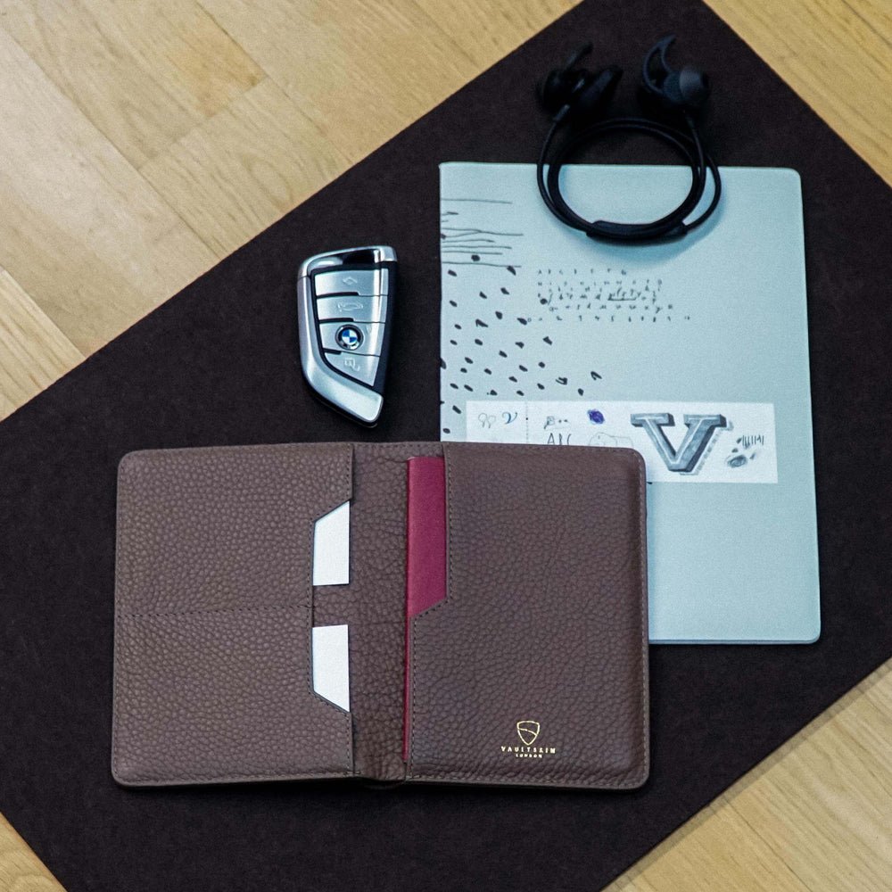 Kensington Passport Wallet by Vaultskin Brown