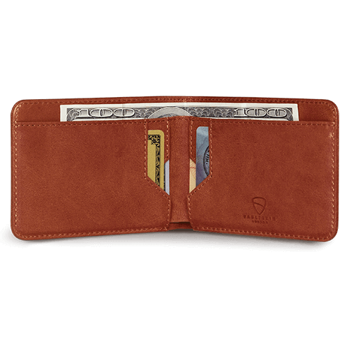 Vaultskin MANHATTAN - RFID Blocking Leather Wallet, Slim Front