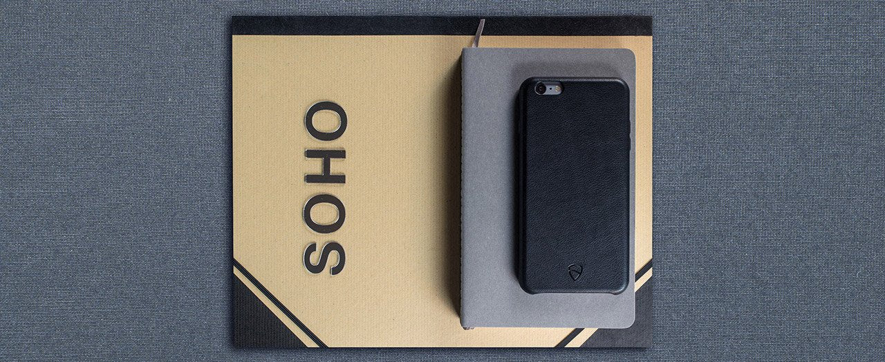 Slim iPhone case made from genuine leather - SOHO by Vaultskin London 