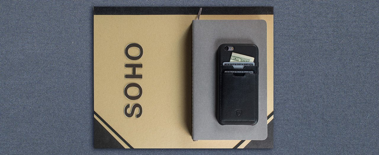 iPhone case with card holder - SOHO TWO by Vaultskin London 