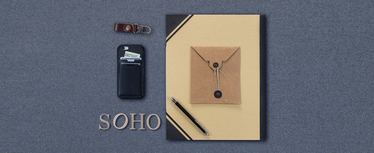 Minimalist leather bumper case for iPhone 6 / 6s - SOHO ONE by Vaultskin London 