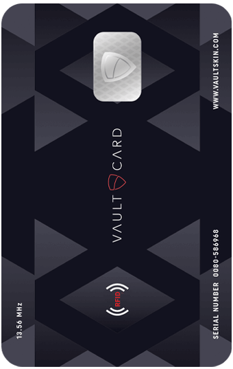 Vaultskin VAULTCARD - RFID Blocking & Jamming Credit & Debit Card Protection for Your Wallet and Passport/NFC Jamming Card, Protects Several Cards at