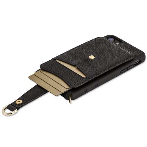 Luxury Artificial Leather Phone Case For Iphone 15/14/13/12/11/ Pro Max Xs  Max Xr 15/7/8 Plus Se With Holder Wrist Long Lanyard Wallet Card Bag  Crossbody Shockproof Protect Cover - Temu