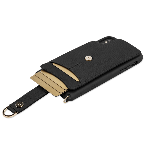 Luxury wallet case with a leather strap for women - VICTORIA by Vaultskin London