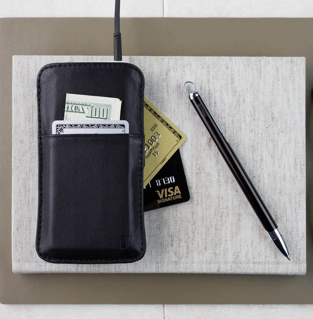 Luxury iPhone case with a pocket for cards - WINDSOR by Vaultskin London 
