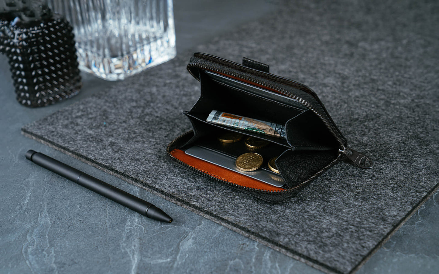 Business-ready Mayfair leather wallet