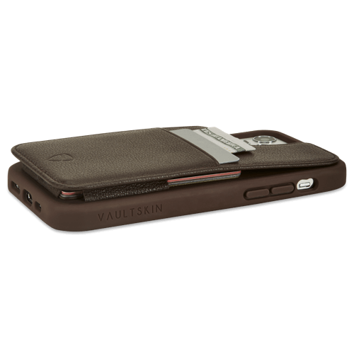 Schwarze Leder-Schutzhülle für iPhone 12 Pro