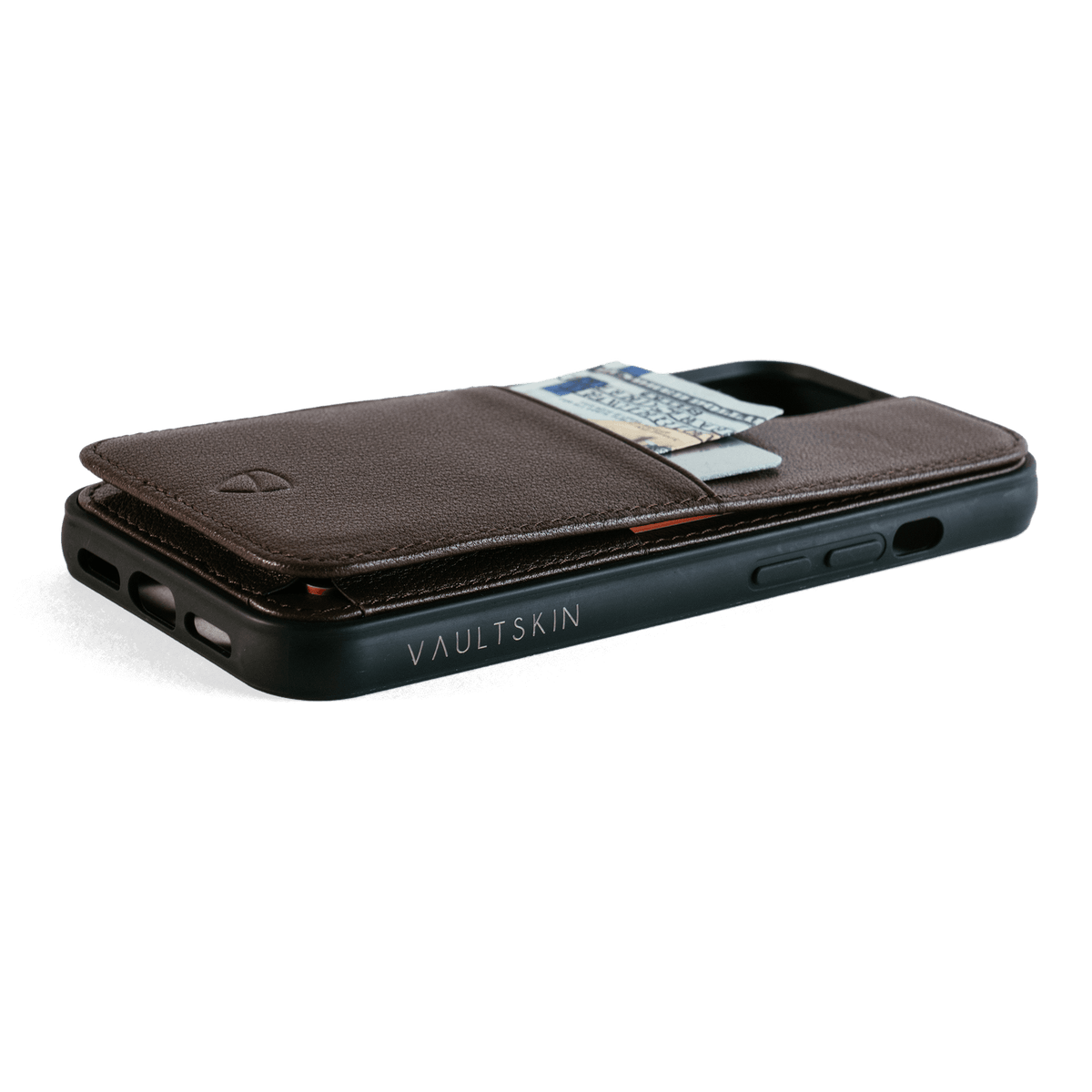 Schwarze Leder-Hülle für iPhone 14